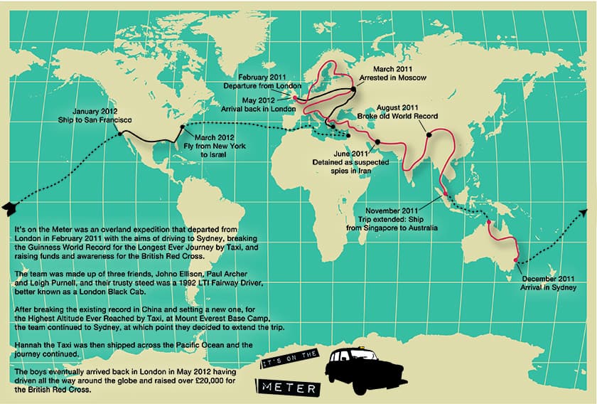 World tour map